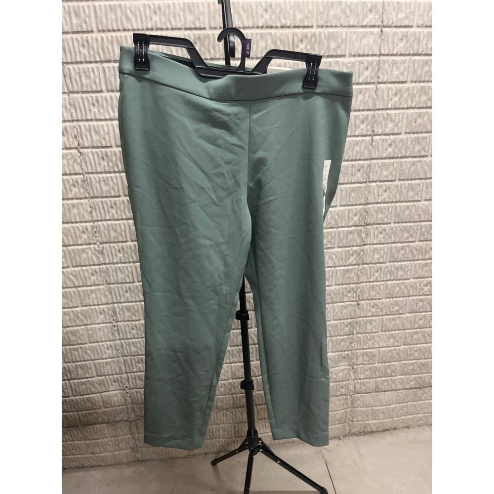 A New Day Womens Skinny High Rise Stretch Ankle Pants Sage Green 14R NWT